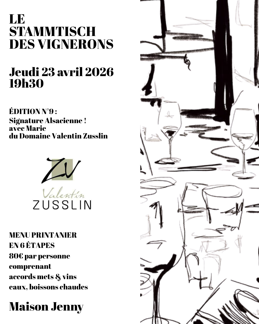 Jeudi 23 avril 2026 – Le Stammtisch des Vignerons Edition N&deg;9 Illzach